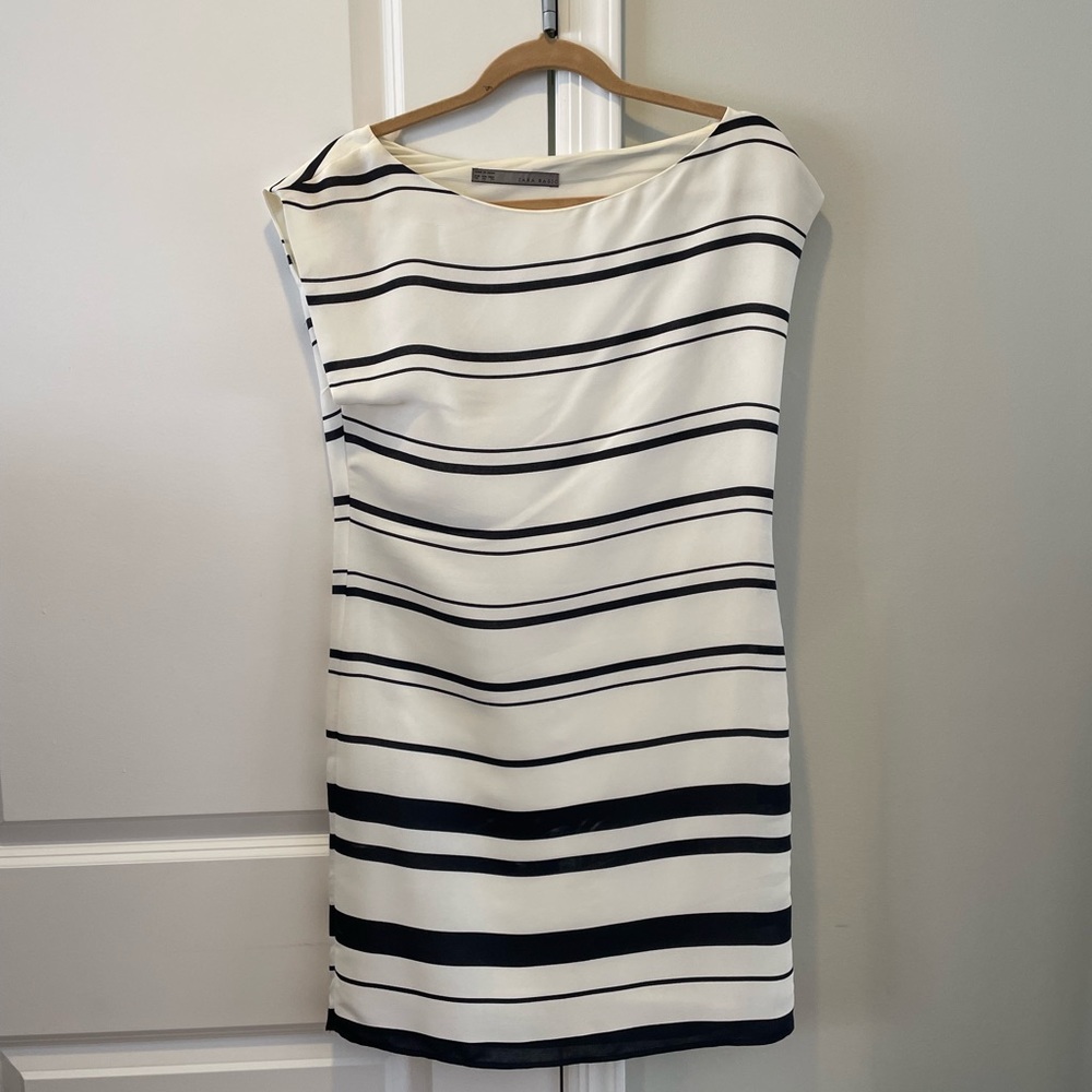 Zara Blue Striped Dress - Size XS